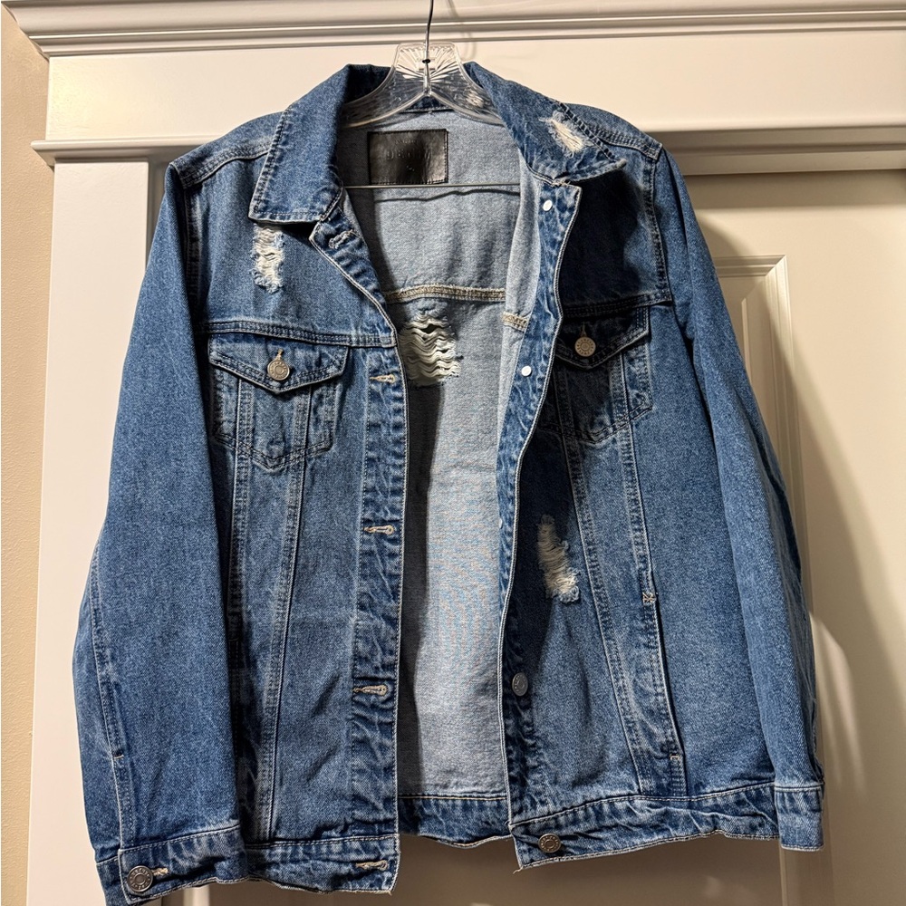 Refuge Distressed Blue Jean Jacket